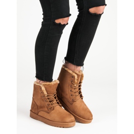 Forever Folie Bottes en daim chaudes brun 2