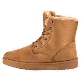 Forever Folie Bottes en daim chaudes brun 5