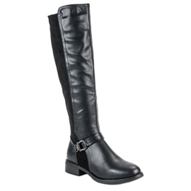 Super Mode Bottes d'équitation élégantes noir 1