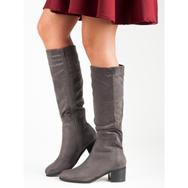 Super Mode Bottes grises confortables 3