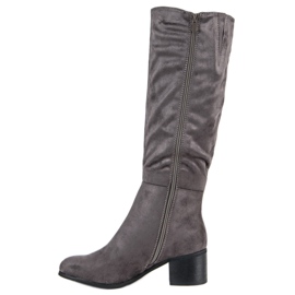 Super Mode Bottes grises confortables 2