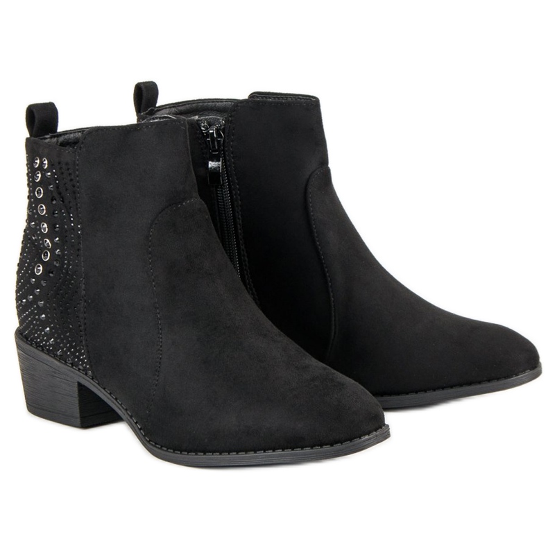 Nio Nio Bottes noires à cristaux le noir 1