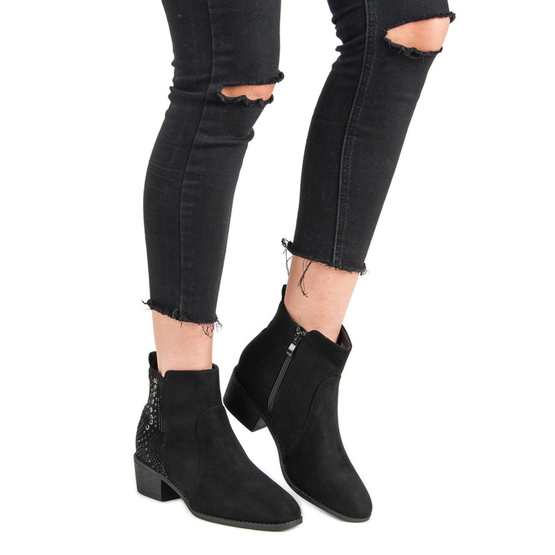 Nio Nio Bottes noires à cristaux 2