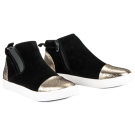 J. Star Baskets élégantes pour femmes le noir jaune 4