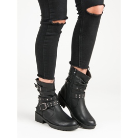 J. Star Bottes de rock à la mode le noir 1