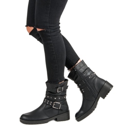 J. Star Bottes de rock à la mode le noir 2