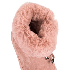 Mukluki décoré rose 1