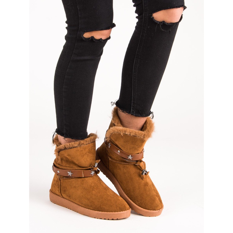 Mukluki décoré brun 1