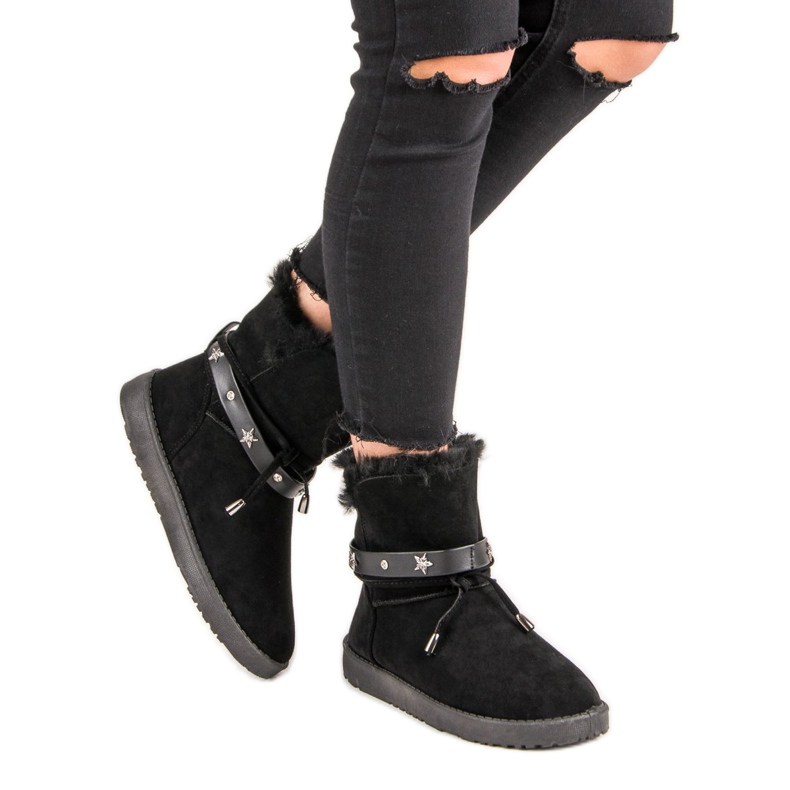 Mukluki décoré noir 1