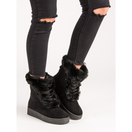 Bottes d'hiver chaudes le noir 1