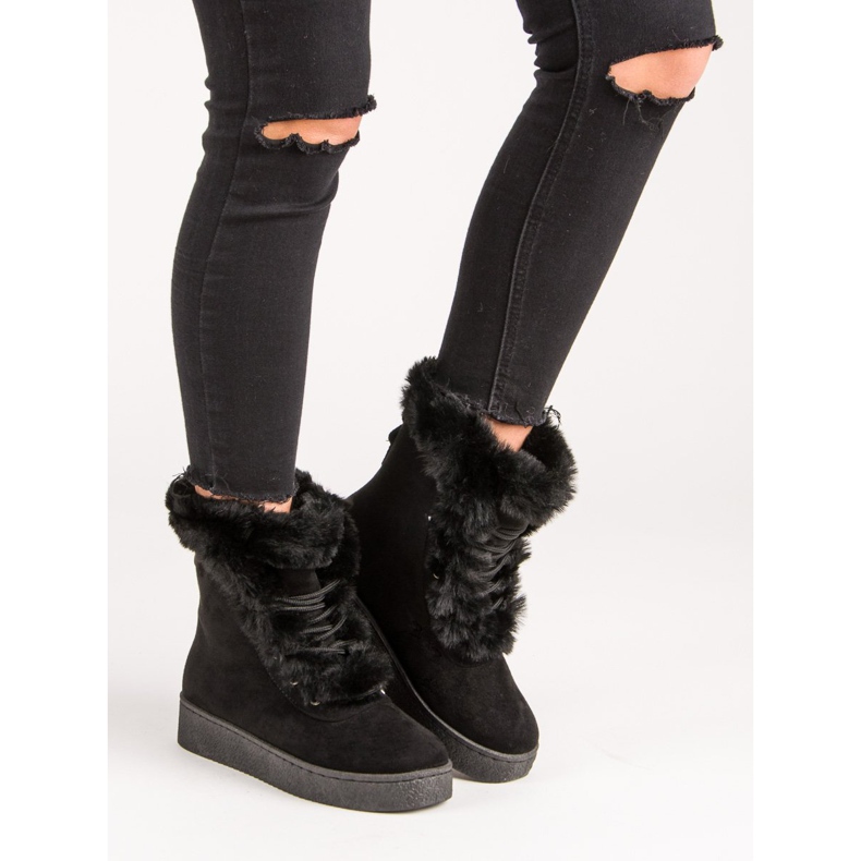 Bottes d'hiver chaudes noir 1