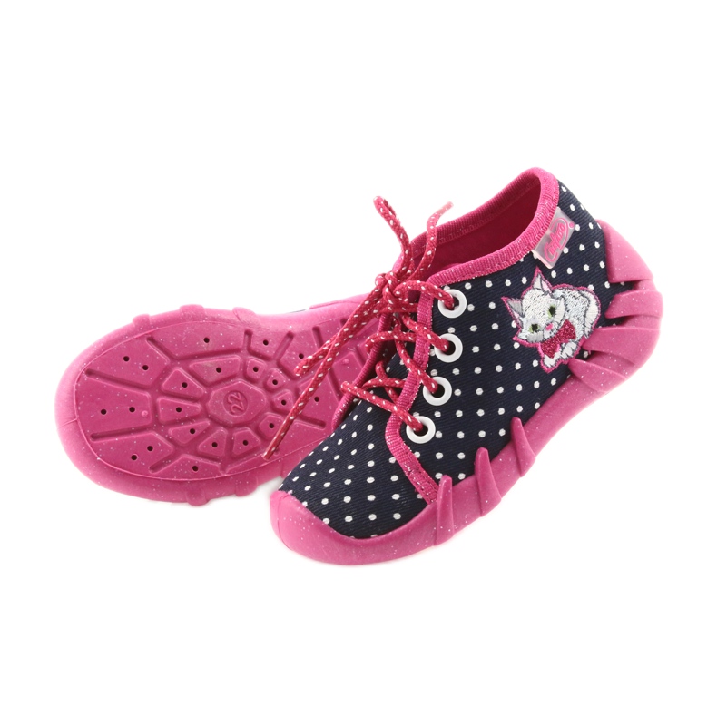 Points noués pour enfants Befado 130P039 blanc rose bleu marine 5
