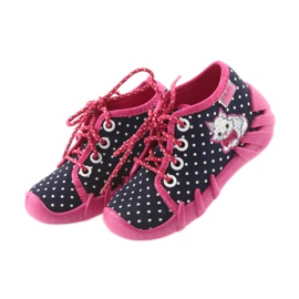 Points noués pour enfants Befado 130P039 blanc rose bleu marine 4