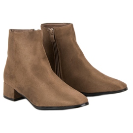 Super Mode Bottines beiges à talon plat 5