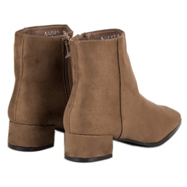 Super Mode Bottines beiges à talon plat 4