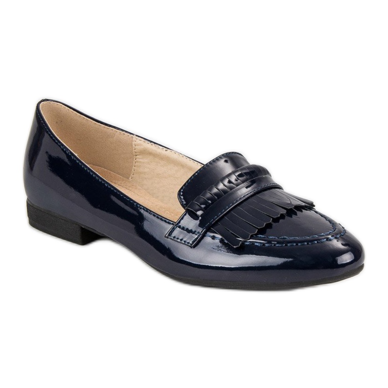 Mocassins laqués bleu 1 Mocassins laqués bleu 1