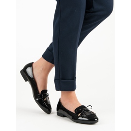 Mocassins Laqués Avec Nœud le noir 2
