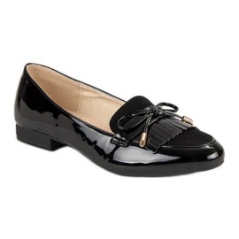 Mocassins Laqués Avec Nœud le noir 4