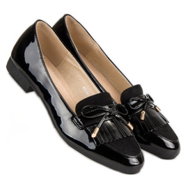 Mocassins Laqués Avec Nœud le noir 3