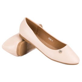 Ballerines beiges multicolore 5