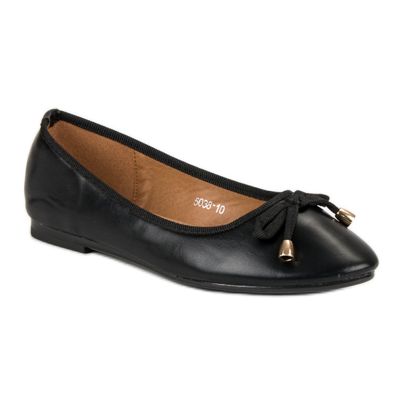 Ballerine Noire Avec Un Noeud le noir 1