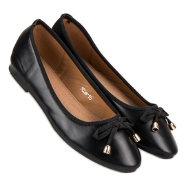 Ballerine Noire Avec Un Noeud le noir 4