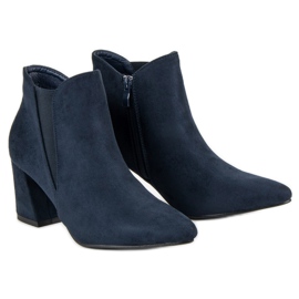 Belle Women Bottines en daim sur un bar bleu 6