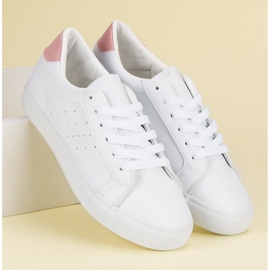 Chaussures de sport blanches rose 2