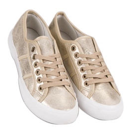 J. Star Baskets à lacets jaune 6