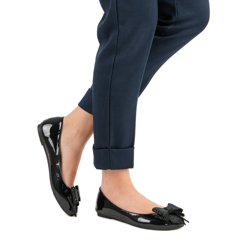 Comer Ballerine Avec Un Noeud le noir 1