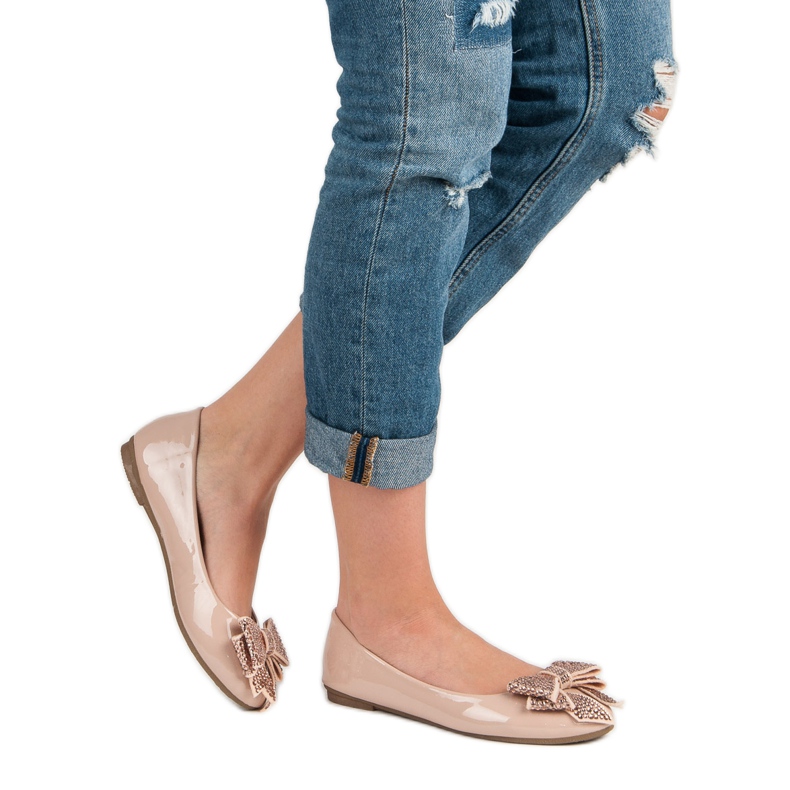 Comer Ballerine Avec Un Noeud rose 1