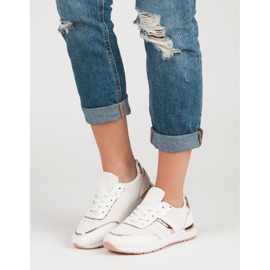 Chaussures de sport ajourées blanche jaune 6