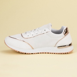 Chaussures de sport ajourées blanche jaune 3