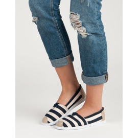 Comer Slipons rayés blanc brun multicolore 2