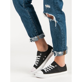 Baskets à paillettes noir 1