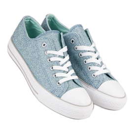 Baskets à paillettes bleu 3