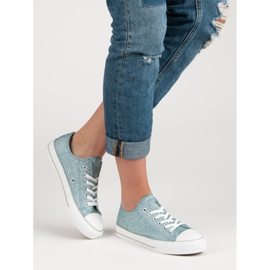 Baskets à paillettes bleu 2