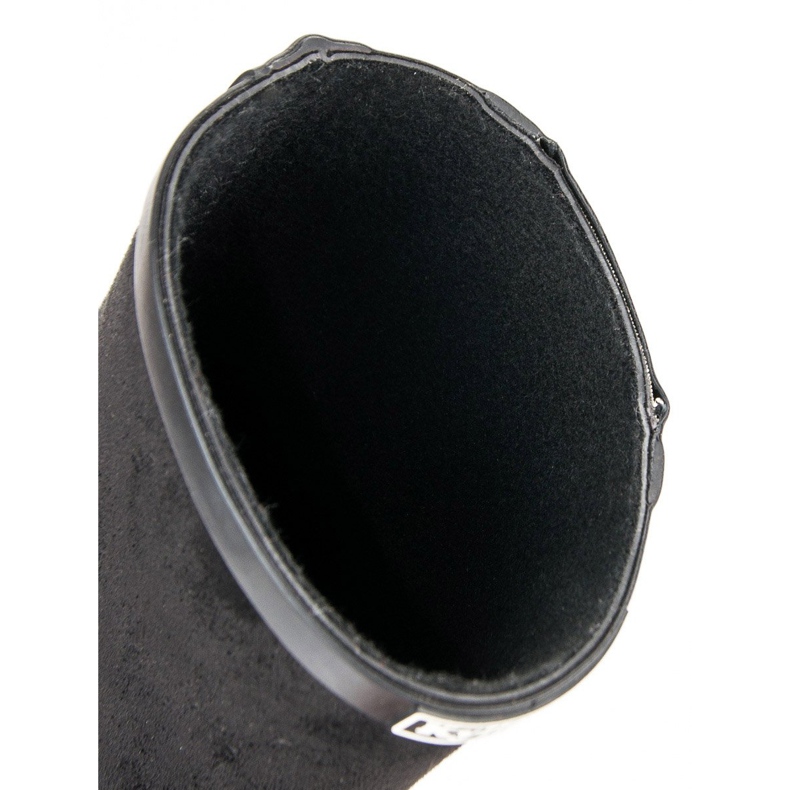 Kylie Galoches en daim avec fermeture à glissière décorative le noir 1