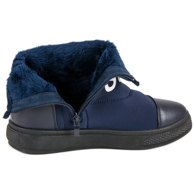 Bestelle Baskets montantes à la mode blanc bleu marine 1