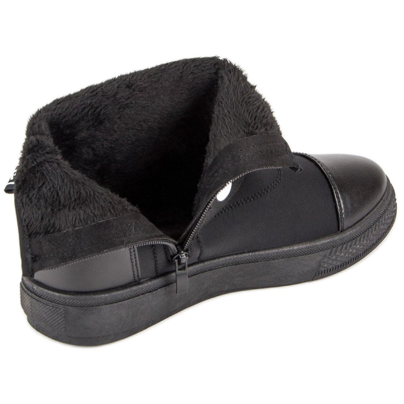 Bestelle Baskets montantes à la mode blanche le noir 2