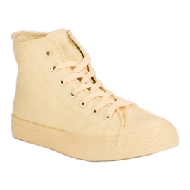 Baskets montantes jaune 3