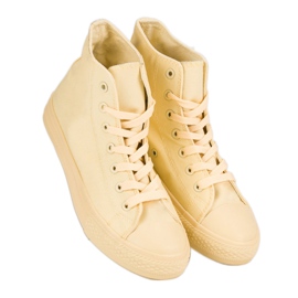 Baskets montantes jaune 2
