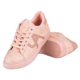 Chaussures de sport attachées rose 1 Chaussures de sport attachées rose 1
