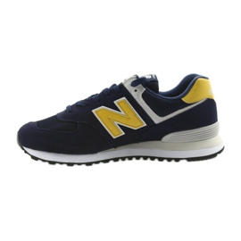New Balance ML574SMB PIGMENT AVEC LAITON jaune bleu marine 2