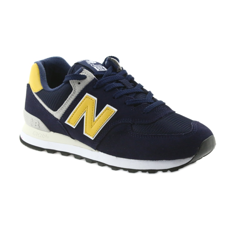 New Balance ML574SMB PIGMENT AVEC LAITON jaune bleu marine 1