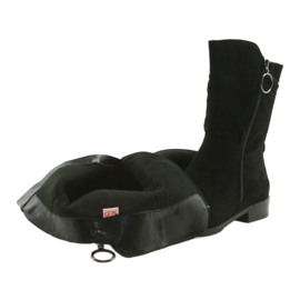 M.Daszyński Bottines en daim noir SA130 4