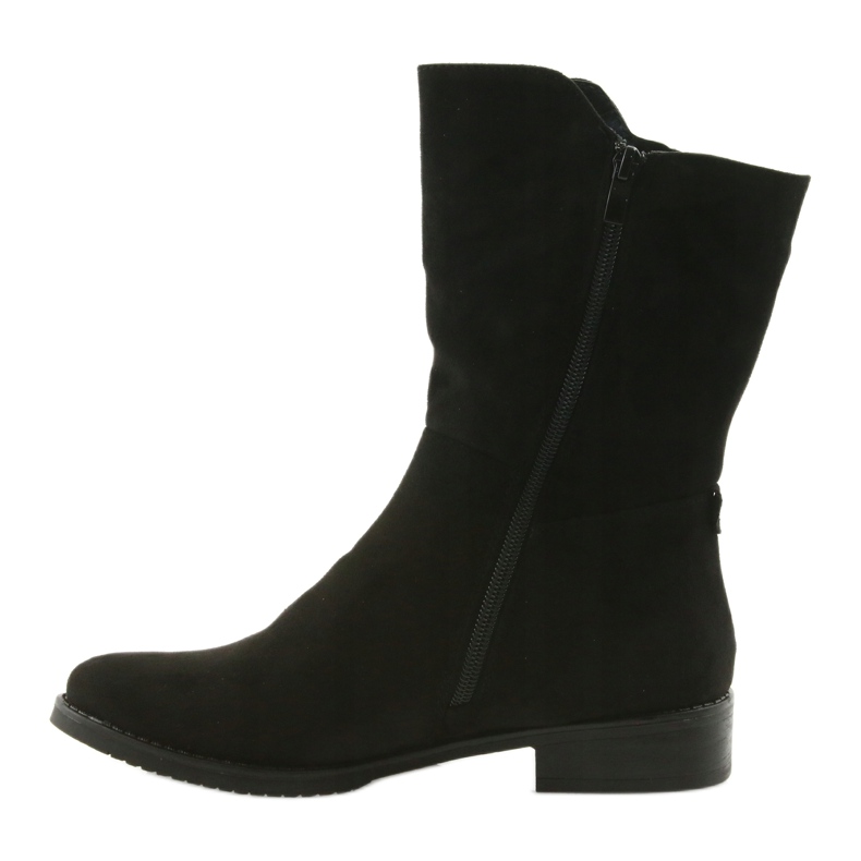 M.Daszyński Bottines en daim noir SA130 2