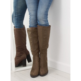 Bottines a talon kaki 7290 Kaki 1