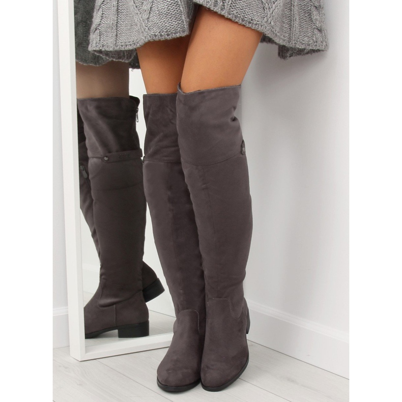 Bottes de mousquetaire grises 7531-PG Gris 1 Bottes de mousquetaire grises 7531-PG Gris 1