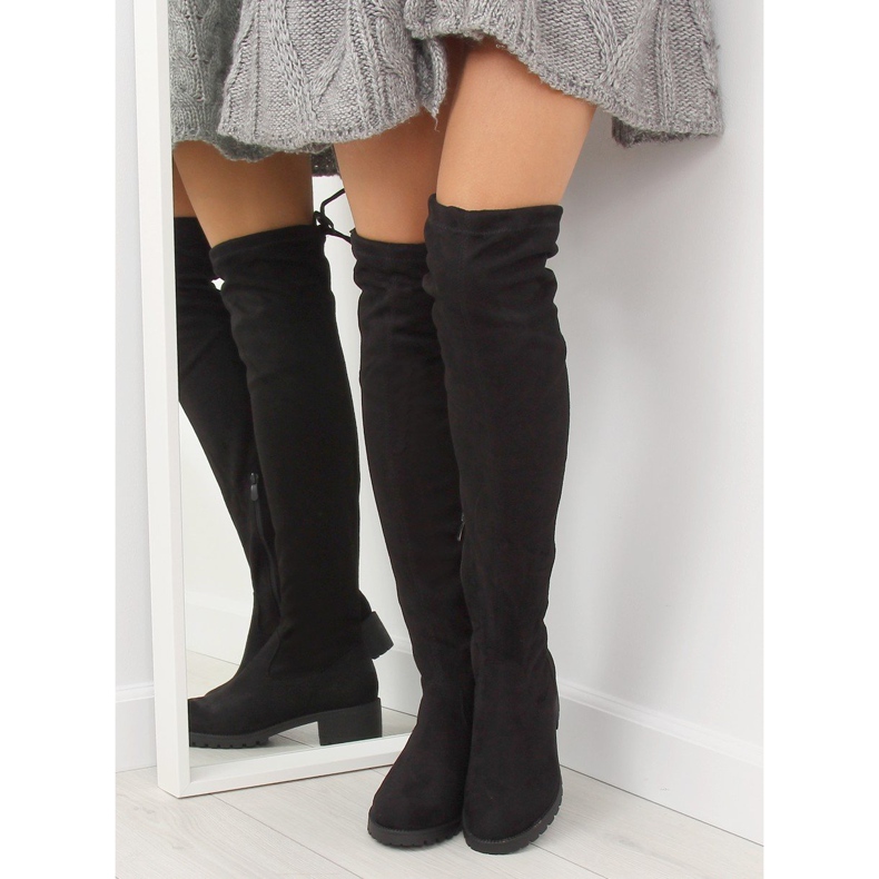 Cuissardes noires pour femmes NS013 Noir le noir 1 Cuissardes noires pour femmes NS013 Noir le noir 1